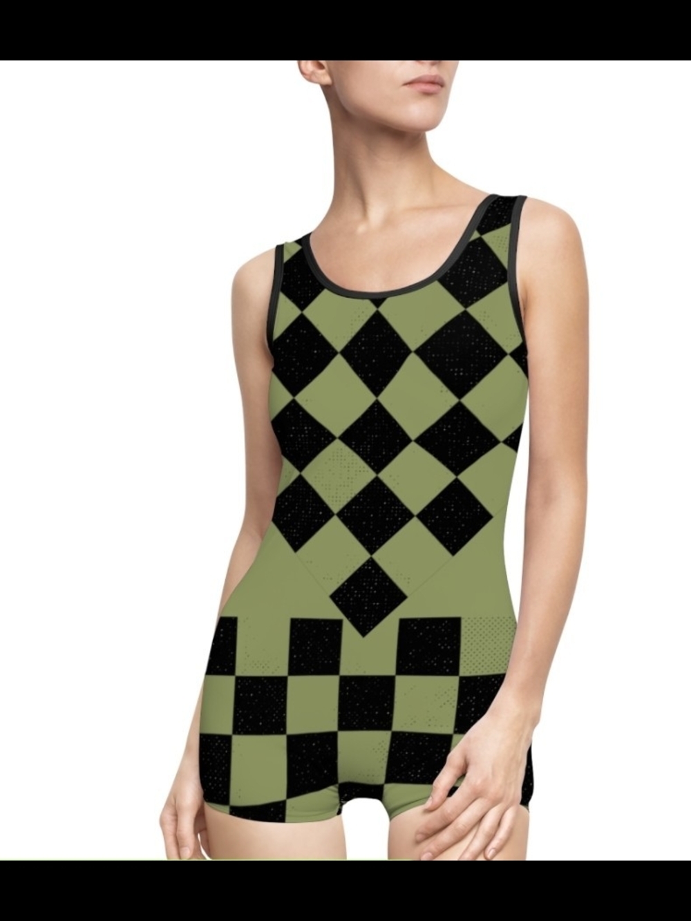Olive Juice Check Mates One piece Swimsuit